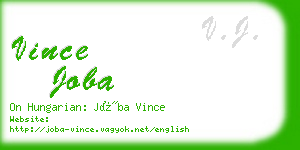 vince joba business card